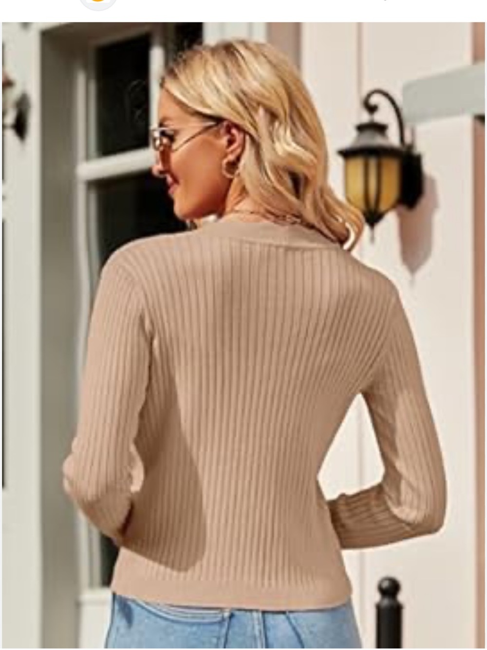 Van Heusen Women’s Zip-Up Ribbed Sweater - Tan